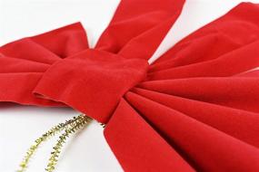 img 1 attached to Christmas Bow Set: Red Velvet Bow, 9x16 Inches, Pack of 20 Holiday Bows