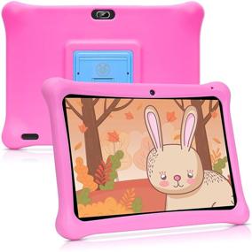 img 4 attached to 📱 QunyiCO Y10 Kids Tablet 10 Inch, 2GB RAM 32GB Storage, Android 10.0, WiFi, Camera, Bluetooth, HD Touch Screen 1280 x 800, Kid-Proof Case, Parental Control, Learning App on Google Certified Playstore, Pink