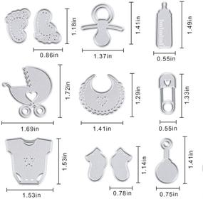 img 3 attached to 🔪 Metal Cutting Dies for DIY Scrapbooking: Baby Decoration & Embossing Stencils, Perfect for Decorative DIY Paper Card Making, Scrapbook Albums, Gifts - Metallic Die Cut