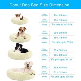 img 2 attached to 🐶 TR Pet Calming Dog Bed - Anti-Anxiety Donut Cat Bed with Removable Blanket - Warming Cozy Soft Round Bed for Dogs and Cats (L/XL/XXL/XXXL Sizes)