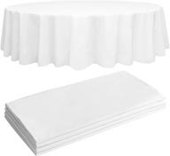 🎉 enhance your event décor with our white premium round plastic tablecloth logo