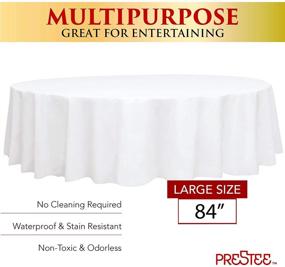 img 1 attached to 🎉 Enhance Your Event Décor with our White Premium Round Plastic Tablecloth