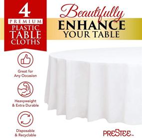 img 2 attached to 🎉 Enhance Your Event Décor with our White Premium Round Plastic Tablecloth