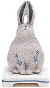 img 1 attached to 🐇 Nippon Kodo - Ceramic Rabbit Incense Burner - Enhance your Aromatic Experience