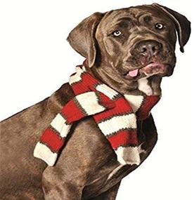 img 1 attached to 🐶 Medium White and Red Pet Scarf by Chilly Dog