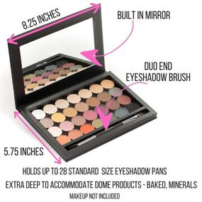 img 2 attached to 💄 Beauty Junkees Magnetic Eyeshadow Palette: Spacious Makeup Organizer with Mirror for Depotting Eye Shadow, Contour, Blush, and Highlighter Pans