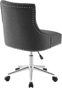 img 1 attached to Stylish and Comfortable Modway Regent Tufted Button Upholstered Fabric Swivel Office Chair with Nailhead Trim in Gray