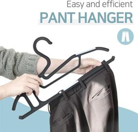 img 3 attached to 👕 High-Quality ABS Onyx Hanger Organizer for Closet - Convenient Hook Pants Hanger - Crafted with 32 Years of Expertise - Everyday Clothes Hanger Ideal for Regular Use - Pack of 10 and 20 Basic Hangers