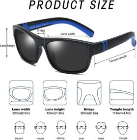 img 2 attached to 🕶️ Boys' Rubber Flexible Sports Polarized Sunglasses: Stylish and Functional Accessories