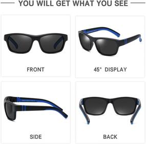 img 3 attached to 🕶️ Boys' Rubber Flexible Sports Polarized Sunglasses: Stylish and Functional Accessories