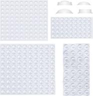 282 шт. прозрачных накладок для дверцы шкафа - самоклеящиеся силиконовые резиновые прокладки для звукопоглощения в ящиках, рамках для фотографий, разделочных досках и столешницах (4 размера) логотип