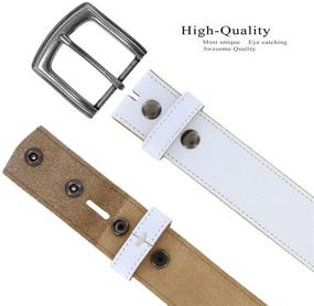img 3 attached to BS1200 Genuine Leather Replacement Casual Men's Accessories for Belts