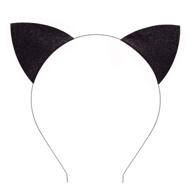 🐱 black merroyal glitter cat ears headband - halloween cosplay hairband for cat woman fancy dress logo