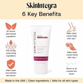 img 1 attached to 🦶 SkinIntegra Rapid Crack Repair Foot Cream - Effective Multipurpose Plant Based Moisturizing Urea Cream for Cracked Heels, Dry Skin, Calluses - Ideal for Feet, Hands, Diabetics - Made in the USA