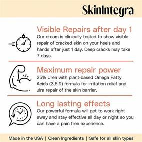 img 3 attached to 🦶 SkinIntegra Rapid Crack Repair Foot Cream - Effective Multipurpose Plant Based Moisturizing Urea Cream for Cracked Heels, Dry Skin, Calluses - Ideal for Feet, Hands, Diabetics - Made in the USA