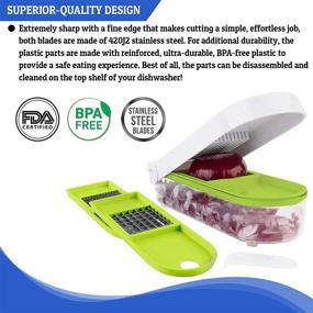 img 2 attached to 🧅 Onion Chopper Pro - Heavy-Duty Vegetable Chopper Slicer Dicer Cutter | Tear-Free | 80% Stronger | Cheese & Veggie Chopper | Kitchen Cutter Dicer with 2 Blades