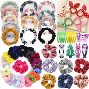 img 4 attached to Jiefeng Premium Scrunchies Women Accessories