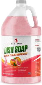 img 4 attached to 🍊 All-Natural Pink Grapefruit Liquid Dishwashing Degreaser & Detergent - Gallon Refill Bottle - Cruelty-Free by Bastion