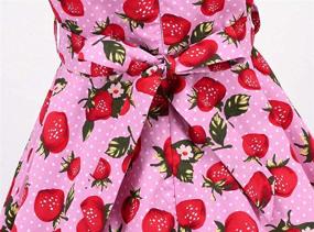 img 2 attached to Vintage Strawberry Pleated PartyDresses 3026 120 Girls' Clothing in Skirts & Skorts