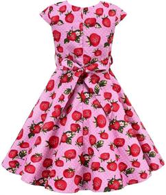 img 3 attached to Vintage Strawberry Pleated PartyDresses 3026 120 Girls' Clothing in Skirts & Skorts