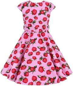 img 4 attached to Vintage Strawberry Pleated PartyDresses 3026 120 Girls' Clothing in Skirts & Skorts