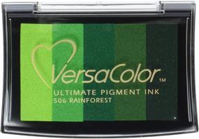 img 1 attached to 🌿 Enhance Your Creativity with Tsukineko Versa Color 5-Color Pigment Inkpad: Full Range of Rainforest Hues