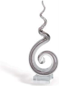 img 4 attached to 🍾 Stunning Badash Corkscrew Murano-Style Art Glass Centerpiece: A Bold 18" Tall Mouth-Blown Glass Sculpture on Crystal Base - Elevate Your Home Decor with a Contemporary Accent Piece