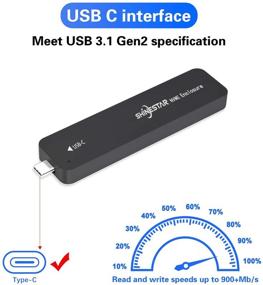 img 1 attached to 💫 SHINESTAR Portable NVME SSD Enclosure, Retractable Design, No Cable Required, Utilizing 10Gbps JMS583 Bridge Chip, Compatible with Samsung 960 970 EVO PRO & WD Black NVME SSD