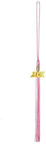 img 2 attached to LEWOTE 2021 Graduation Tassel: Pink/White with Gold 2021 Year Charm - Perfect for Grad Caps or Souvenirs