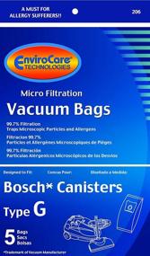 img 2 attached to 🧹 Заменяющие пылесборники для пылесосов EnviroCare Micro Filtration для моделей Bosch Type G Compact и Formula Series Canisters, 5 штук