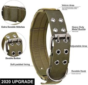 img 3 attached to 🐕 W/W Lifetime Tactical Dog Collar - 48MM Wide Army Grade Nylon Military Collars with Sturdy Metal Buckle Handle, Adjustable Velcro Area & American Flag Design - Ideal for Medium, Large, and XL Dogs