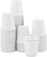 🥤 [100-pack] small 3 oz. disposable white paper cups for bathroom, espresso, mouthwash - enhanced seo logo