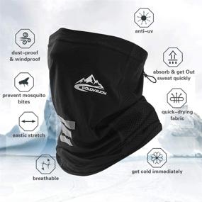 img 3 attached to Windproof Bandana Neck Gaiter 🧣 Face Mask Scarf for Men & Women