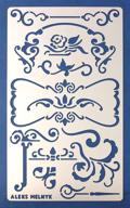 🌸 aleks melnyk #6 metal journal stencil: flowers and vines ornament vintage design, ideal for painting on wood, walls, furniture, and crafts logo