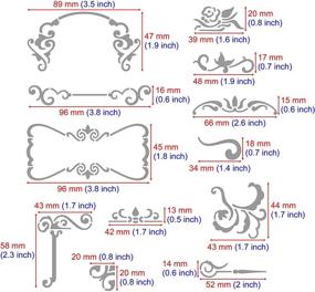 img 1 attached to 🌸 Aleks Melnyk #6 Metal Journal Stencil: Flowers and Vines Ornament Vintage Design, Ideal for Painting on Wood, Walls, Furniture, and Crafts