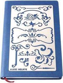 img 2 attached to 🌸 Aleks Melnyk #6 Metal Journal Stencil: Flowers and Vines Ornament Vintage Design, Ideal for Painting on Wood, Walls, Furniture, and Crafts