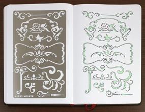 img 3 attached to 🌸 Aleks Melnyk #6 Metal Journal Stencil: Flowers and Vines Ornament Vintage Design, Ideal for Painting on Wood, Walls, Furniture, and Crafts