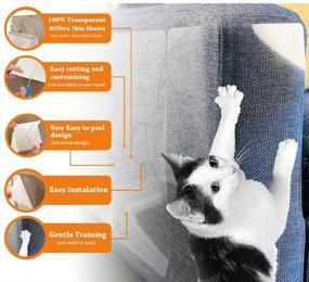 img 3 attached to 🐈 GEEPET Cat Couch Protector 8 XL Sheets - Furniture Protectors from Cats Scratch Deterrent Sheet - Cat Deterrent Training Tape for Couch Sofa Door - Size: 17 x 12 Inches