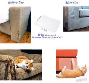 img 4 attached to 🐈 GEEPET Cat Couch Protector 8 XL Sheets - Furniture Protectors from Cats Scratch Deterrent Sheet - Cat Deterrent Training Tape for Couch Sofa Door - Size: 17 x 12 Inches