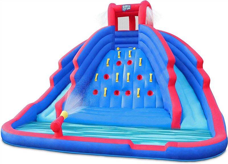 deluxe inflatable water slide park 로고