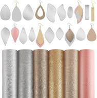 12-piece teardrop earring cutting dies set with metal earring die cuts molds and 6 faux leather sheets – ideal for diy earring making crafts supplies logo