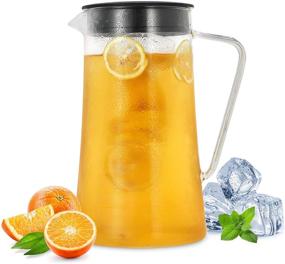 img 3 attached to 🍹 Iced Tea and Coffee Maker with Glass Pitcher, Infusion Tube, Strength Selector, 3 Quart: Simplify Refreshing Beverages