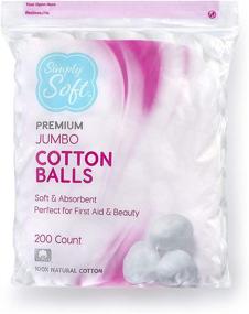 img 3 attached to 🔵 Soft Premium Cotton Balls, 100% Pure Cotton, Highly Absorbent - 200 Count (Pack of 3)