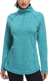 img 1 attached to 💃 Stay Fashionable and Fit with Miusey Women's Quarter Zip Running Pullover Jackets