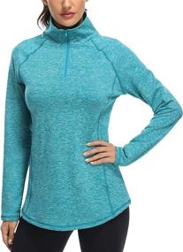 img 2 attached to 💃 Stay Fashionable and Fit with Miusey Women's Quarter Zip Running Pullover Jackets