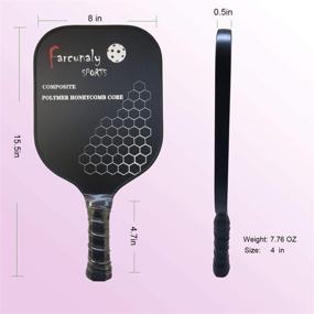 img 3 attached to 🏓 Farcunaly Pickleball Paddle Set: Lightweight Power Honeycomb Core Paddle with Composite Surface and Octagonal Handle Shape – Sweat Absorption and Stitched Grip – 4.125" Handle Size – Includes 4 Pickleballs