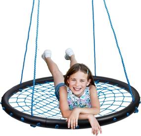 img 4 attached to WONKAWOO 40 Inch Spider Web Tree Swing: Adjustable Height Fun for Kids