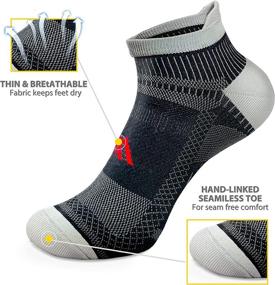 img 1 attached to 🧦 Copper Compression Socks for Enhanced Circulation & Plantar Fasciitis Support during Athletic Activities