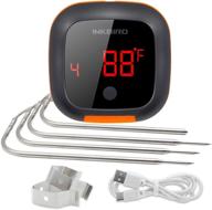 🔥 inkbird bluetooth meat thermometer: four probes, 150 ft remote range, high/low alarm, timer - ideal for grill, oven, smoker, kitchen cooking, homebrewing logo