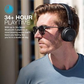 img 2 attached to 🎧 JLab Studio ANC On-Ear Wireless Headphones: Black, 34+ Hour Bluetooth 5 Playtime, Active Noise Cancellation, EQ3 Custom Sound, Ultra-Plush Faux Leather & Cloud Foam Cushions